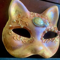 Venetian Cat Mask-Masquerade- Carnival-Gatto-Gatta - Thumbnail 5