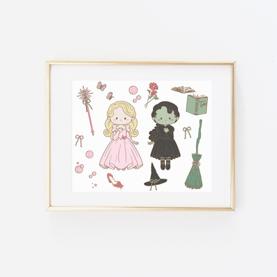 Bitty cutie witches print