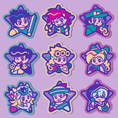 Bizarre ★ stars prismatic stickers