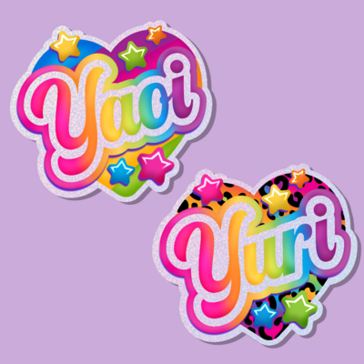 Yaoi & yuri glitter stickers