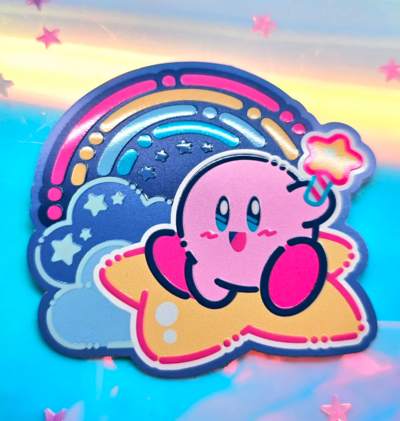Poyo Rainbow Embossed Sticker