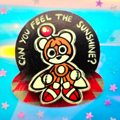 Tails doll glow in the dark sticker