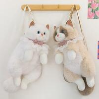 Realistic talking plush cat backpack - Thumbnail 1