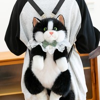 Realistic talking plush cat backpack - Thumbnail 5