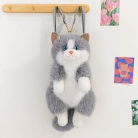 Realistic talking plush cat backpack - Thumbnail 3