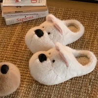 Cute Warm Dog Plush Slippers - Thumbnail 2