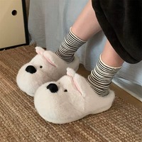 Cute Warm Dog Plush Slippers - Thumbnail 3