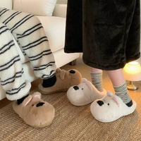 Cute Warm Dog Plush Slippers - Thumbnail 4