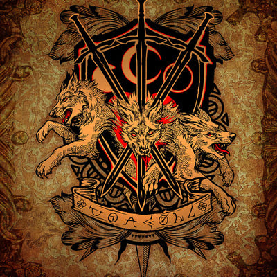 'denholme family crest' foil print