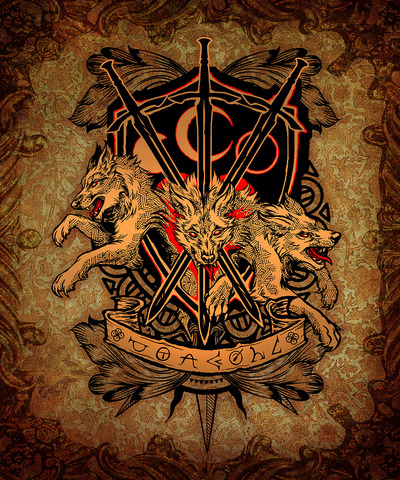 'Denholme Family Crest' Foil Print
