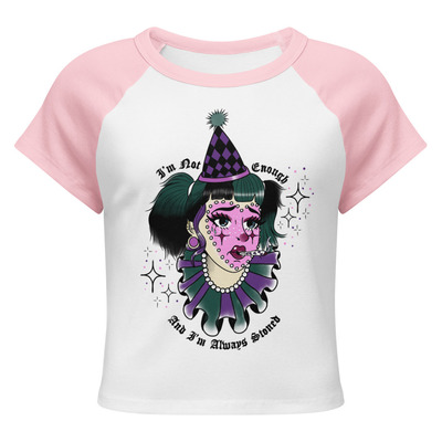 Always stoned clown girl ringer t 