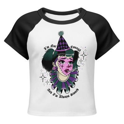 Always stoned clown girl ringer t 