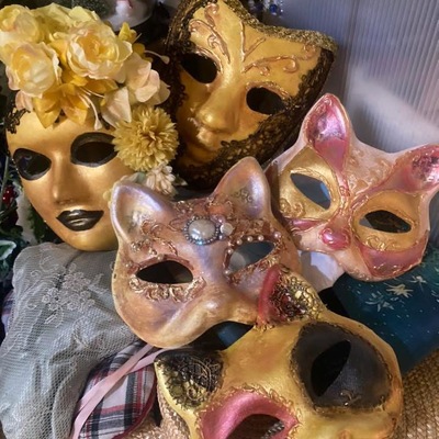 Custom venetian carnival--madquerade.mask handmade