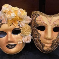 Venetian Masquerade Carnival Volto Mask - Thumbnail 1