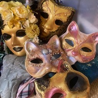 Venetian Masquerade Carnival Volto Mask - Thumbnail 2