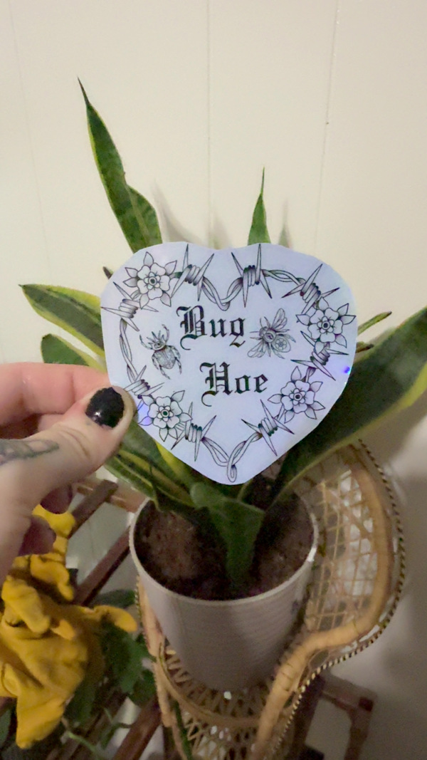 Bug hoe barbed wire sticker 