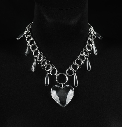Clear Heart Boss Chainmaille Necklace