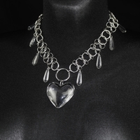Clear Heart Boss Chainmaille Necklace - Thumbnail 2
