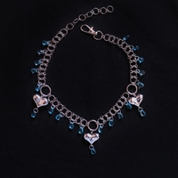 Blue Chainmaille Heart Necklace - Thumbnail 3