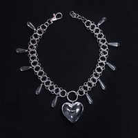 Clear Heart Boss Chainmaille Necklace - Thumbnail 3