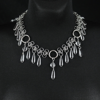 Waterfall chainmaille necklace