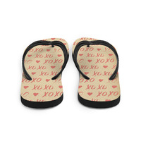 Love Hug Frabic Flip-Flops - Thumbnail 2
