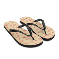 Love Hug Frabic Flip-Flops - Thumbnail 6