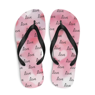 My love frabic flip-flops