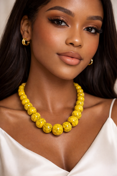 Classic Collar Necklace (Yellow)