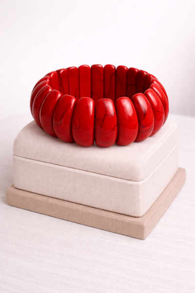 Classic Stretch Bracelet (Red)