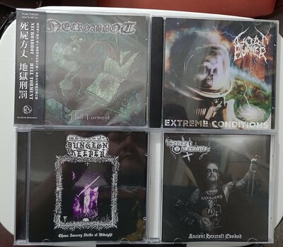 NECROABBOT , GOAT BURNER, DUNGEON KEEPER, SECRET TONGUES Cds