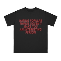 Free Shipping-"HATING POPULAR THINGS DOESN'T.." TEE - Thumbnail 2