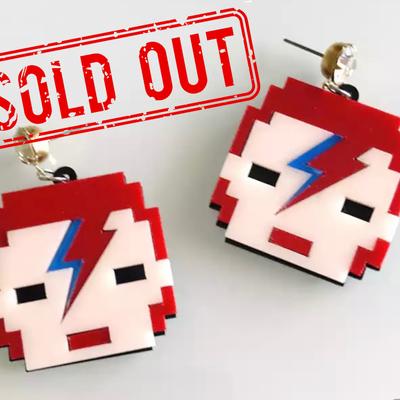 D bowie earrings