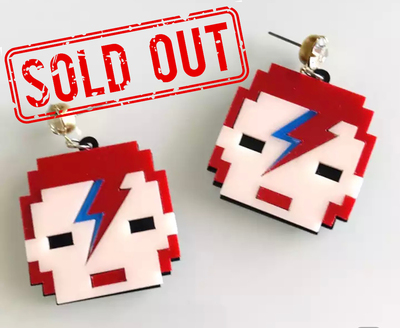 D Bowie earrings