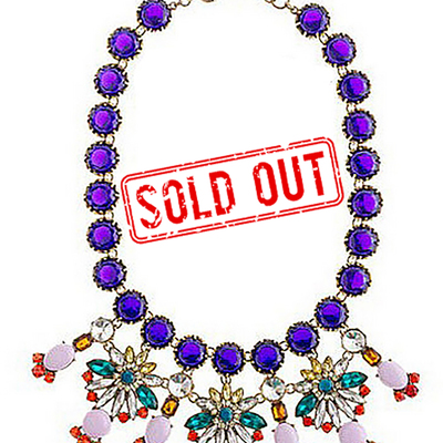 Blue & lilac necklace