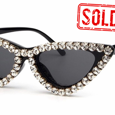 Rhinestone cat eye sunglasses