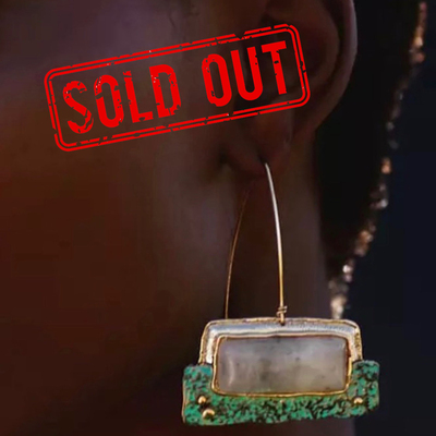Quarz rectangle earrings