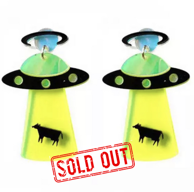 abducted cow earrings