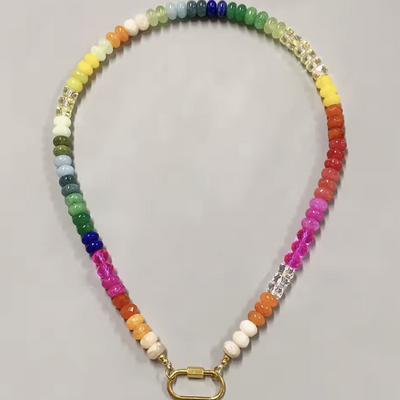 Rainbow bead necklace