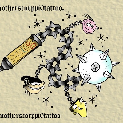 Ed, edd n eddy flail print