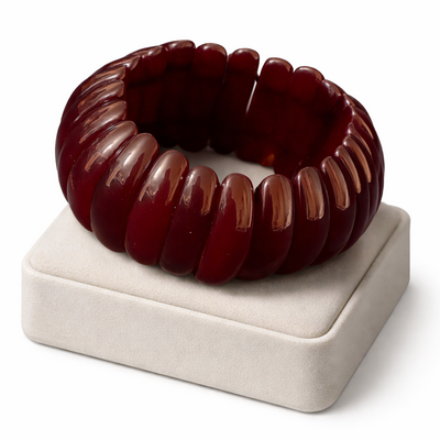 Classic stretch bracelet (burgundy)