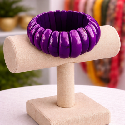 Purple stretch  bracelet - Thumbnail 5