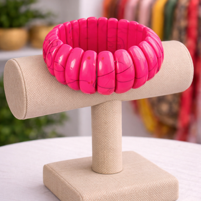 Pink stretch  bracelet
