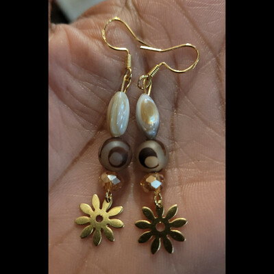 Sun🌞 & moon🌙 magic 2✨️ handmade earrings by nubian collection artwear 👑