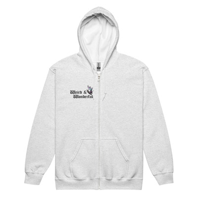 Weird and wonderful zip up hoodie
