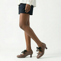 Vintage Bow Lace Front Brogue Shoes - Thumbnail 6