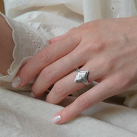 Free Shipping-SILVER STAR COMPASS RING  - Thumbnail 3