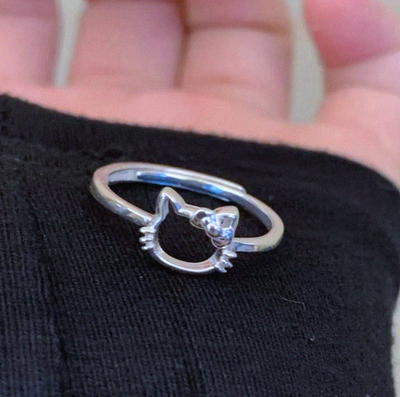 KITTY SILVER RING