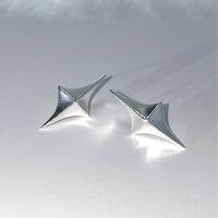 SILVER STAR EARRINGS - Thumbnail 1
