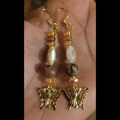 Cosmic butterfly 🦋✨️ handmade earrings by nubian collection artwear 👑